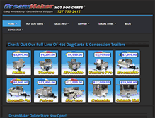 Tablet Screenshot of dreammakerhotdogcarts.com